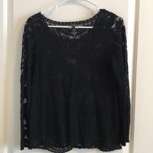 Express black lace top
